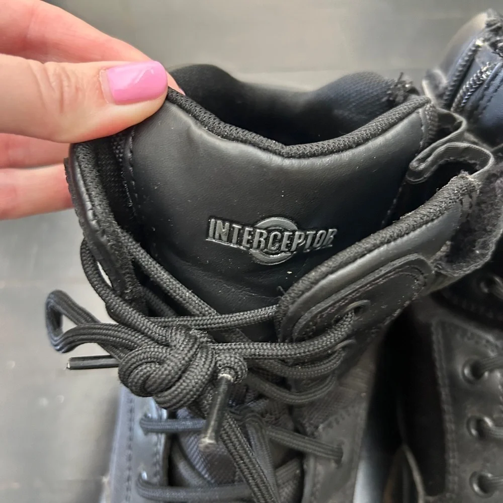 INTERCEPTOR Men's Black Tactical Boots. Size 11